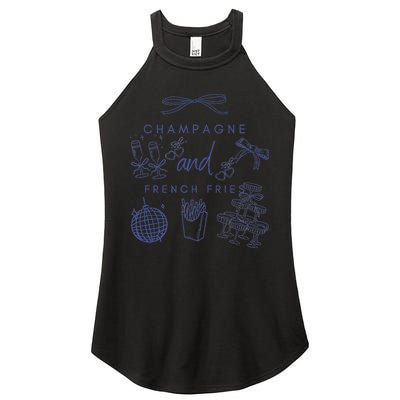 Champagne And French Fries Coquette Bow Women's Perfect Tri Rocker Tank