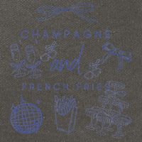 Champagne And French Fries Coquette Bow Cotton Canvas Backpack