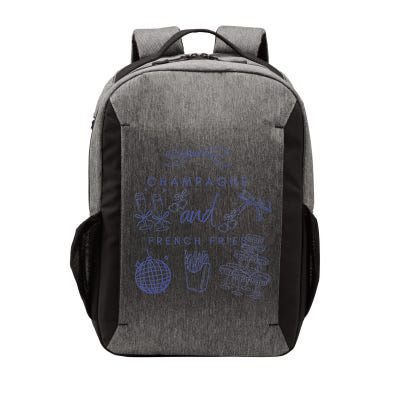 Champagne And French Fries Coquette Bow Vector Backpack