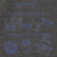 Champagne And French Fries Coquette Bow Vector Backpack