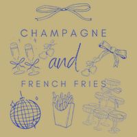 Champagne And French Fries Coquette Bow Hoodie