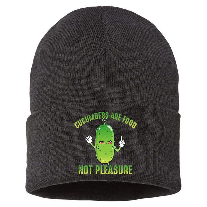 Cucumbers Are Food Not Pleasure Sustainable Knit Beanie