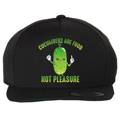 Cucumbers Are Food Not Pleasure Wool Snapback Cap