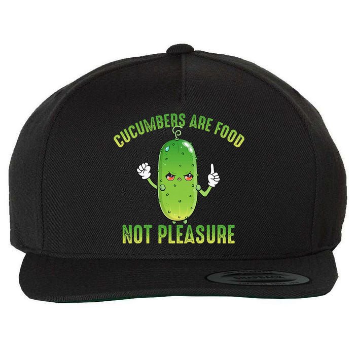 Cucumbers Are Food Not Pleasure Wool Snapback Cap