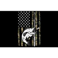 Camouflage American Flag Bass Fishing Gift Fisherman Bumper Sticker