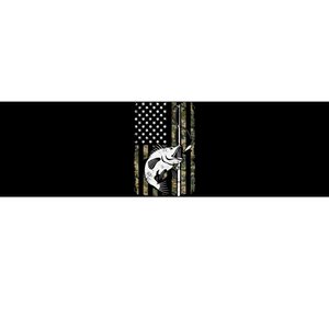 Camouflage American Flag Bass Fishing Gift Fisherman Bumper Sticker