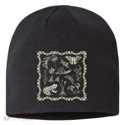 Cottagecore Aesthetic Frog And Mushroom Goblincore Sustainable Beanie