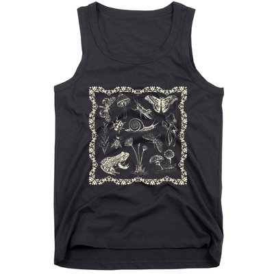 Cottagecore Aesthetic Frog And Mushroom Goblincore Tank Top