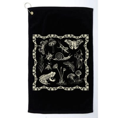 Cottagecore Aesthetic Frog And Mushroom Goblincore Golf Towel