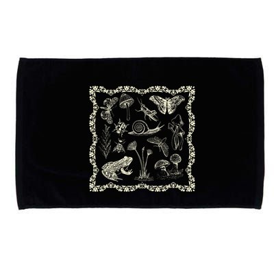 Cottagecore Aesthetic Frog And Mushroom Goblincore Microfiber Hand Towel