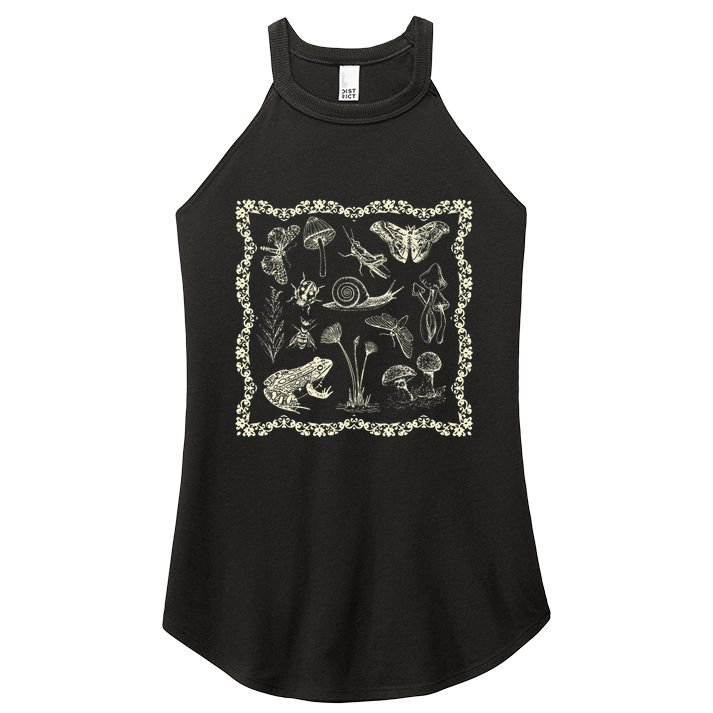 Cottagecore Aesthetic Frog And Mushroom Goblincore Women's Perfect Tri Rocker Tank
