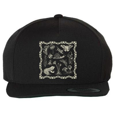 Cottagecore Aesthetic Frog And Mushroom Goblincore Wool Snapback Cap