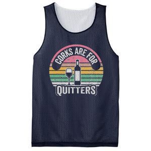 Corks Are For Quitters Wine Bottle Glass Mesh Reversible Basketball Jersey Tank