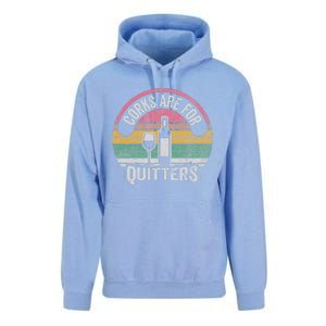 Corks Are For Quitters Wine Bottle Glass Unisex Surf Hoodie