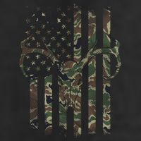 Camo American Flag Deer Skull Elk Hunting Usa Hunter Gift Hat