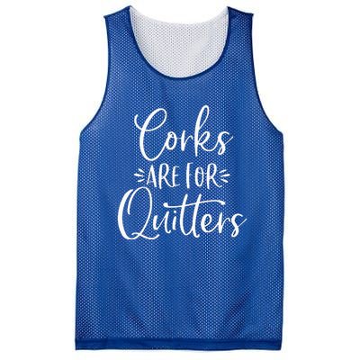 Corks Are For Quitters Funny Trip Winery Tasting Women Mesh Reversible Basketball Jersey Tank