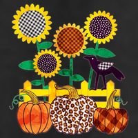 Cute Autumn Fall Patterns Raven Crow Sunflowers Pumpkins Adult Drive Performance Visor