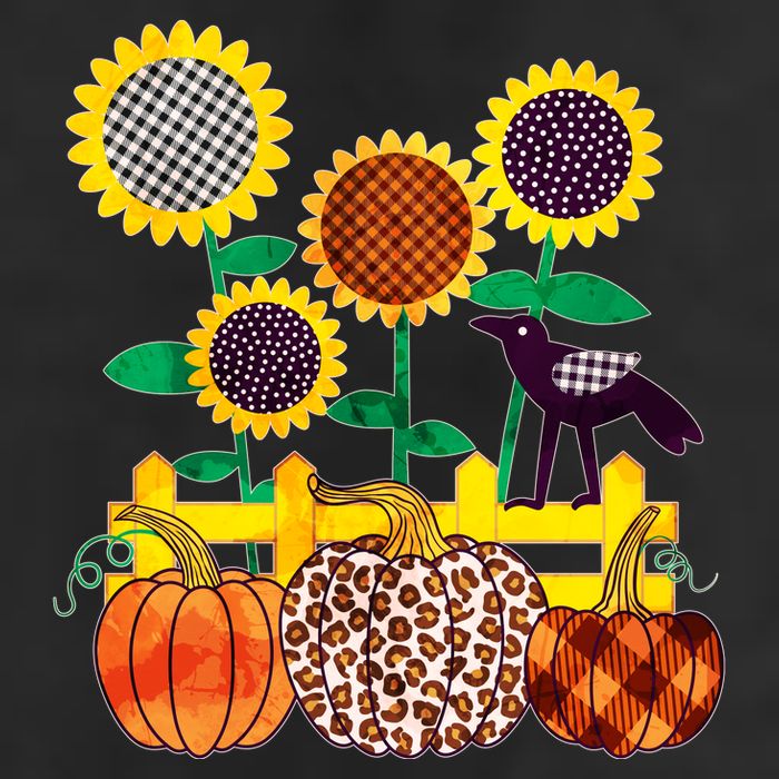 Cute Autumn Fall Patterns Raven Crow Sunflowers Pumpkins Adult Drive Performance Visor