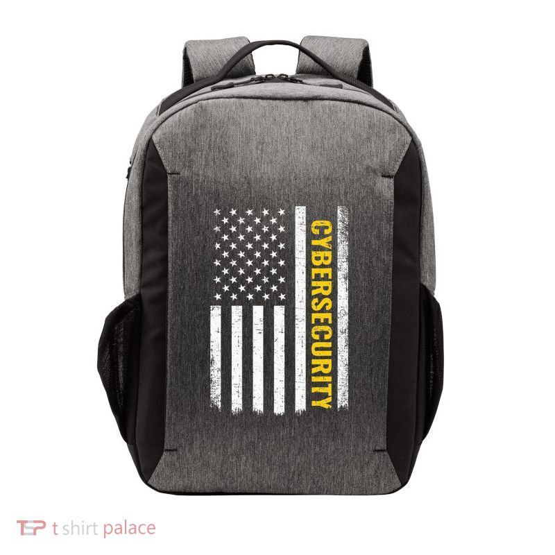 Cybersecurity American Flag, Cyber Security Vector Backpack