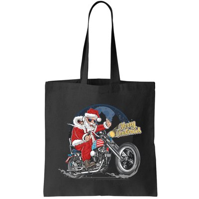 Cool American Flag Motorcycle Santa Claus Bag