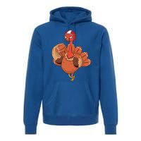 Cool American Football Turkey Gift Premium Hoodie