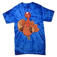 Cool American Football Turkey Gift Tie-Dye T-Shirt