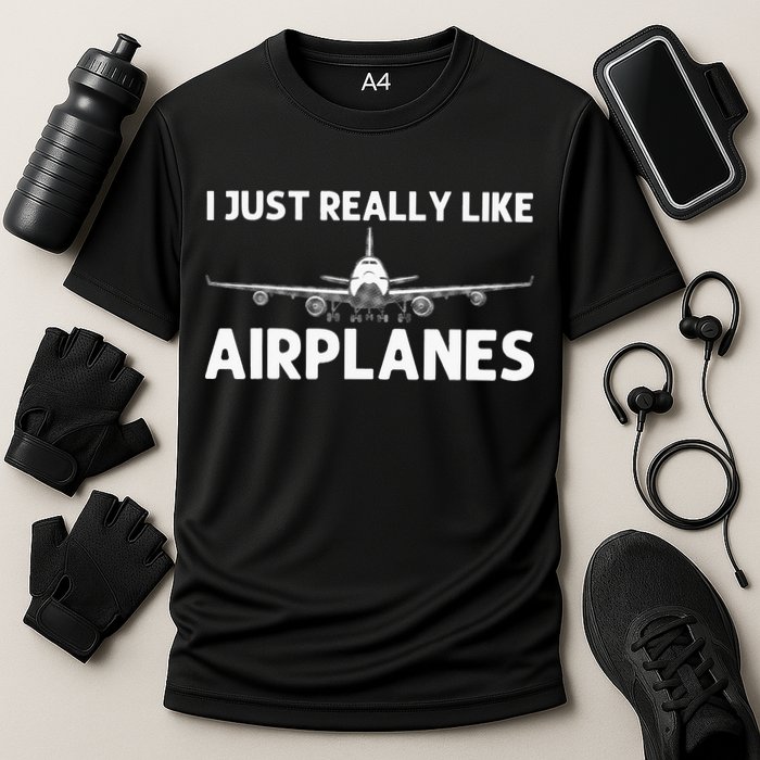 Cool Airplane For Aviation Plane Airplane Pilot Cooling Performance Crew T-Shirt