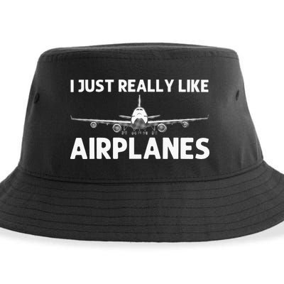 Cool Airplane For Aviation Plane Airplane Pilot Sustainable Bucket Hat