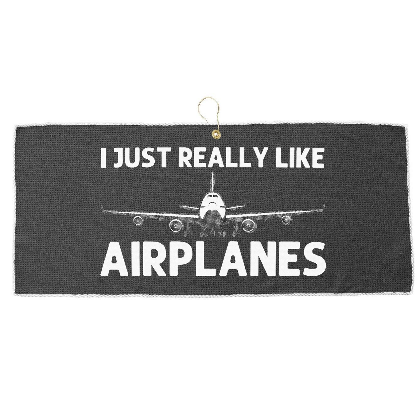 Cool Airplane For Aviation Plane Airplane Pilot Large Microfiber Waffle Golf Towel
