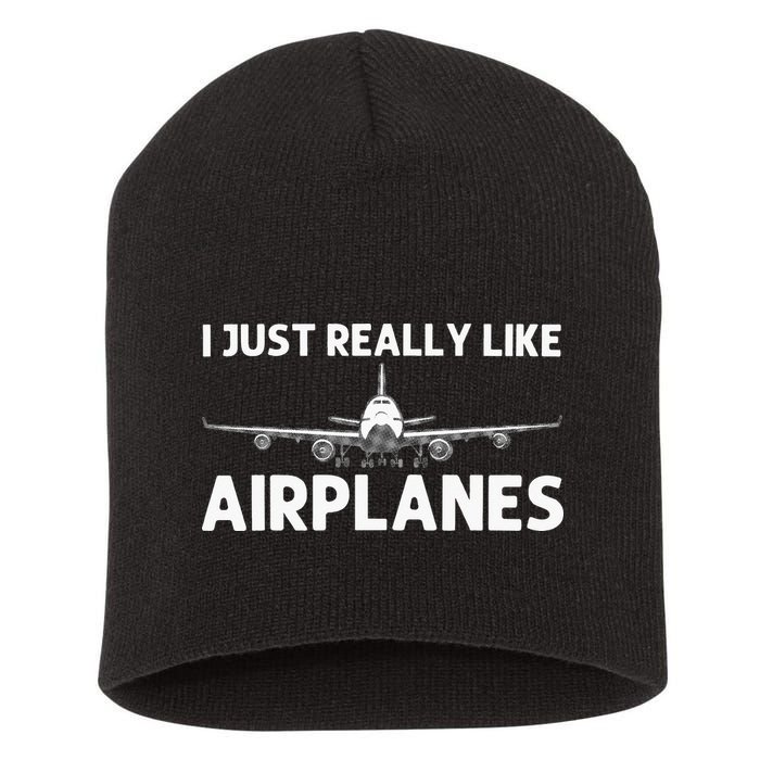 Cool Airplane For Aviation Plane Airplane Pilot Short Acrylic Beanie