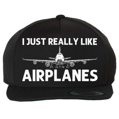 Cool Airplane For Aviation Plane Airplane Pilot Wool Snapback Cap