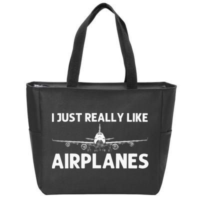 Cool Airplane For Aviation Plane Airplane Pilot Zip Tote Bag