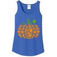 Cute Autumn Fall Pumpkin Dog Cat Paw Print Halloween Gift Ladies Essential Tank