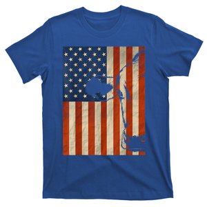 Cow American Flag Cattle Animal Lover Patriotic Gift Funny Gift T-Shirt