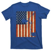 Cow American Flag Cattle Animal Lover Patriotic Gift Funny Gift T-Shirt