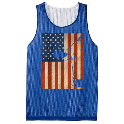 Cow American Flag Cattle Animal Lover Patriotic Gift Funny Gift Mesh Reversible Basketball Jersey Tank