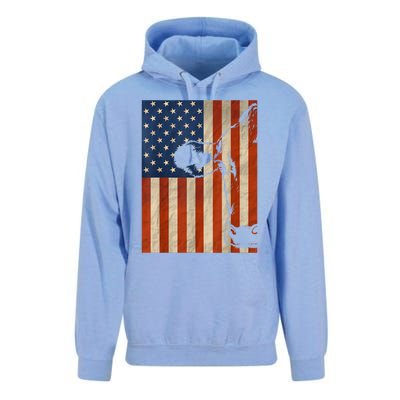 Cow American Flag Cattle Animal Lover Patriotic Gift Funny Gift Unisex Surf Hoodie