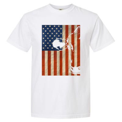 Cow American Flag Cattle Animal Lover Patriotic Gift Funny Gift Garment-Dyed Heavyweight T-Shirt