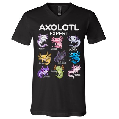 Cute Axolotl For & Or  - Axolotl V-Neck T-Shirt