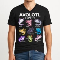 Cute Axolotl For & Or  - Axolotl V-Neck T-Shirt
