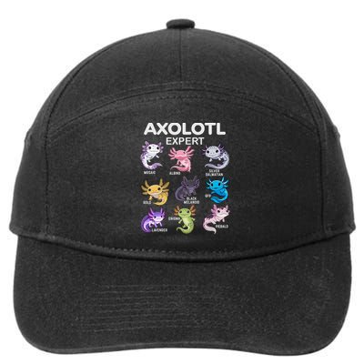 Cute Axolotl For & Or  - Axolotl 7-Panel Snapback Hat