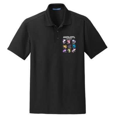 Cute Axolotl For & Or  - Axolotl Dry Zone Grid Polo