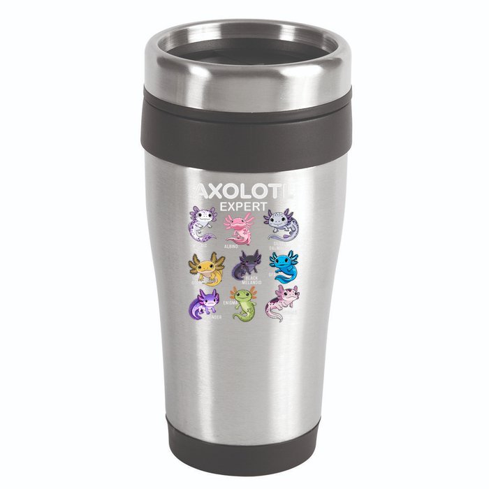 Cute Axolotl For & Or  - Axolotl 16oz Travel Tumbler