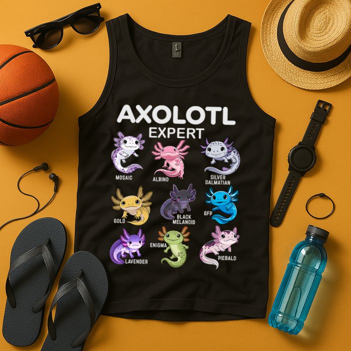 Cute Axolotl For & Or  - Axolotl Tank Top