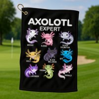 Cute Axolotl For & Or  - Axolotl Golf Towel