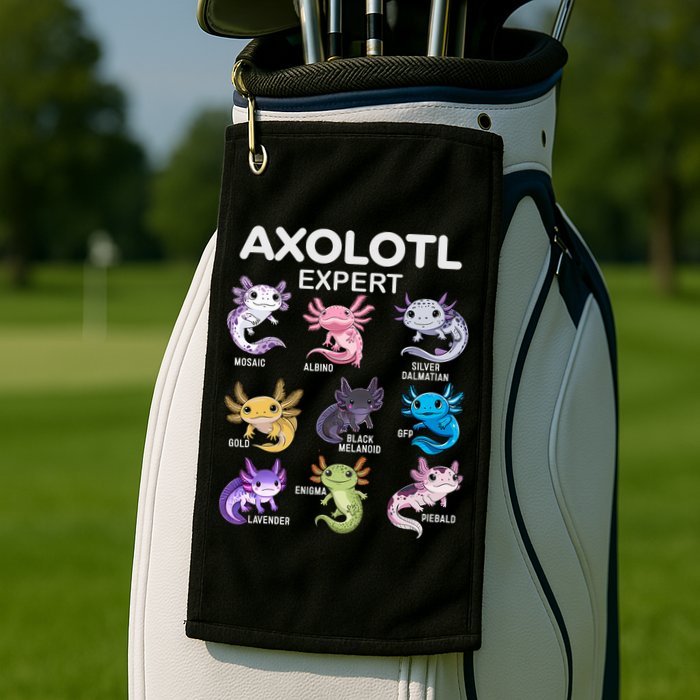 Cute Axolotl For & Or  - Axolotl Golf Towel