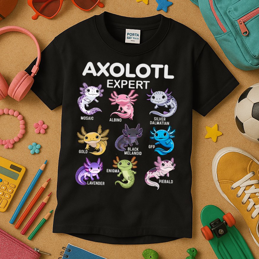 Cute Axolotl For & Or  - Axolotl Kids T-Shirt