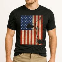 Cow American Flag Cattle Animal Lover Patriotic 4th Of July Cooling Performance Crew T-Shirt