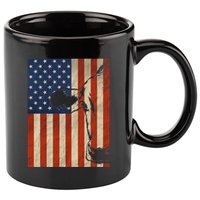 Cow American Flag Cattle Animal Lover Patriotic 4th Of July 11oz C Handle Ceramic Mug