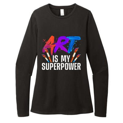 Cool Art For Men Women Art Teacher Artist Painter Superpower Womens CVC Long Sleeve Shirt